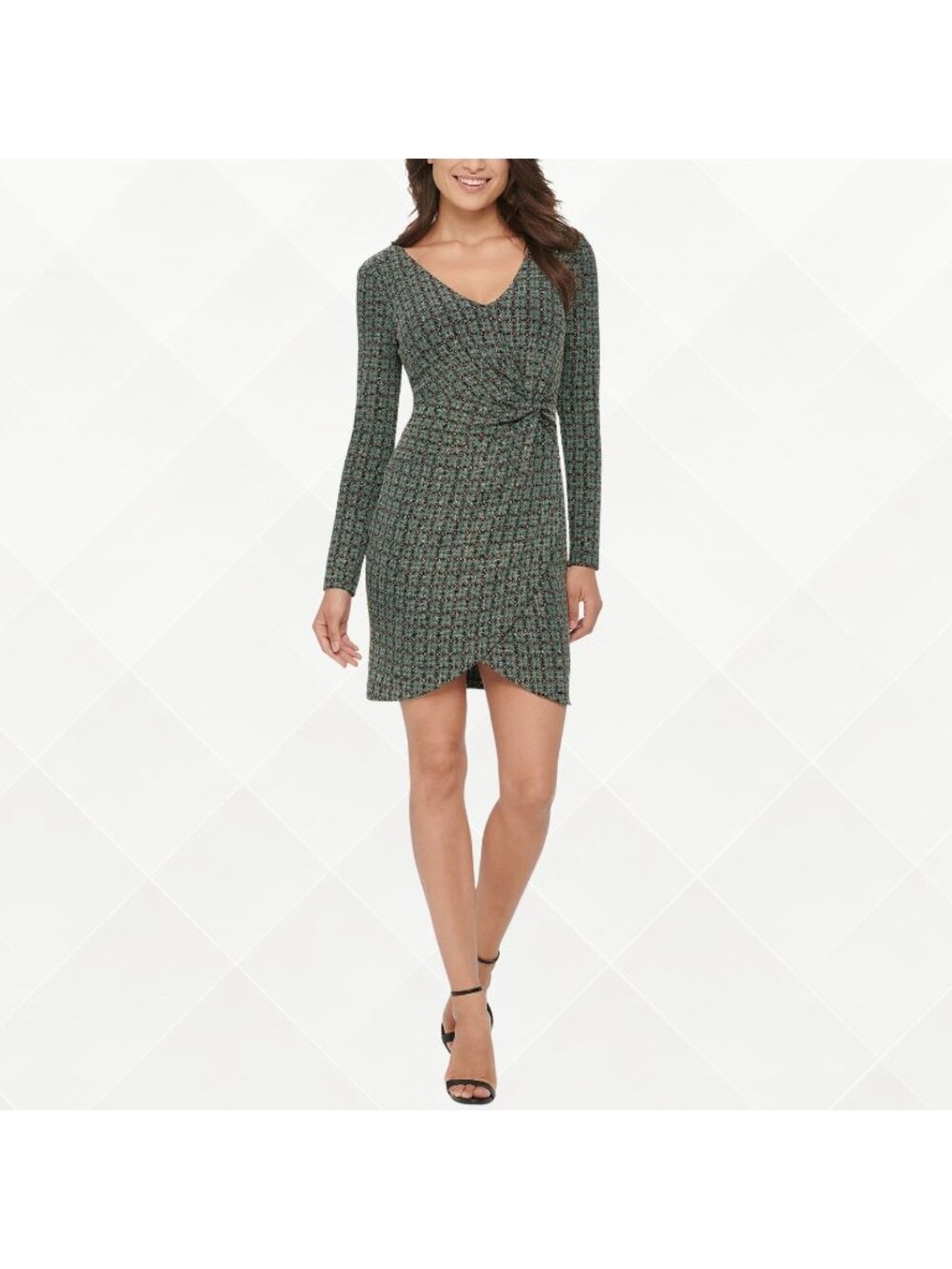 GUESS Metallic Beaded Dress • Size 2 • NWT • Emerald Multi